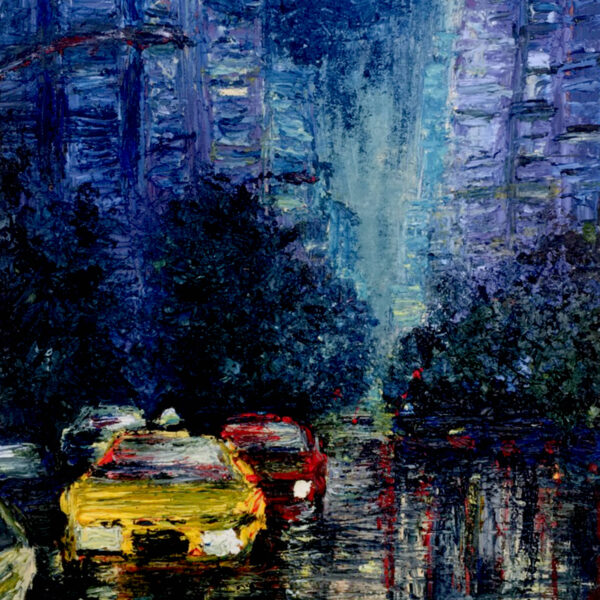 Yellow Taxi Oil Painting original